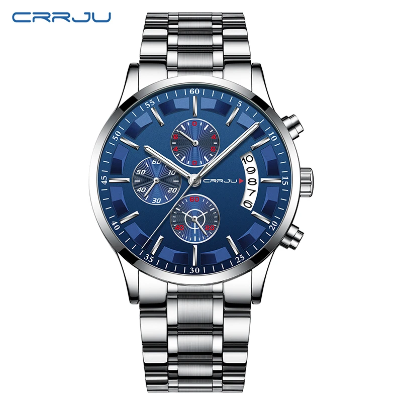 Relogio Masculino 2019 Mens Watches Top Brand Luxury Crrju New Fashion Business Chronograph Black Male Wristwatch Men Watch 2019 (26)