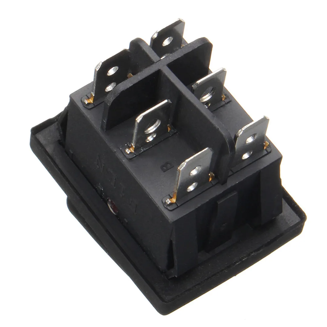 JX-LCLYL 1pc Car Boat On-Off-On 6 Pin 12V LED Light Rocker Toggle Switch Waterproof