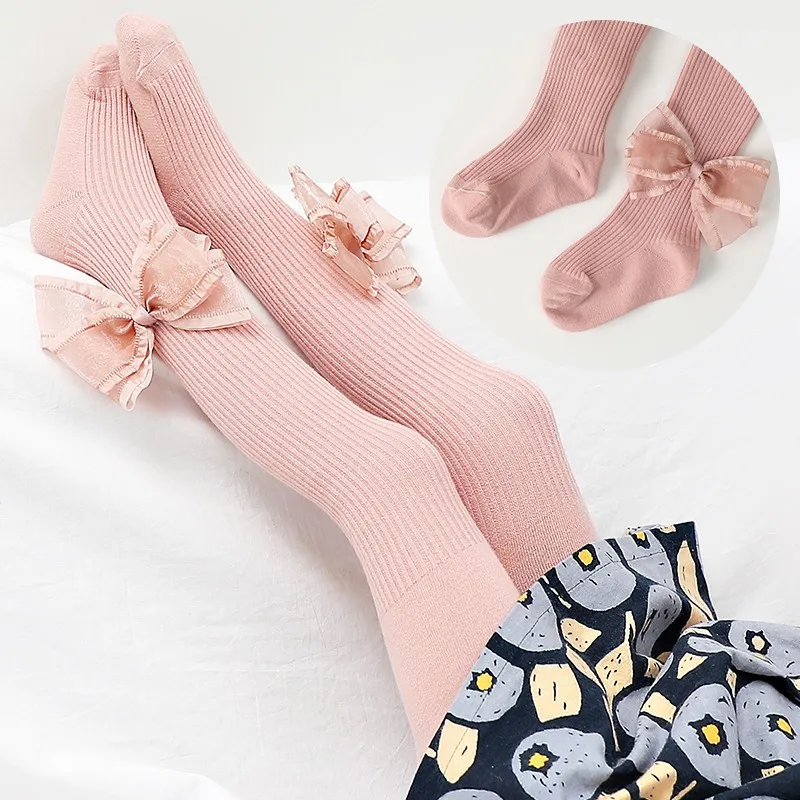 

Baby Girls Knitted Cotton Cute Bow Pantyhose Baby Leggings Girls Dance Pants