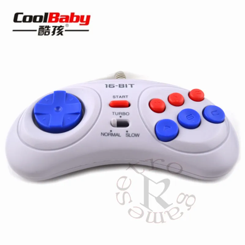 16 bit Classic Wired Game Controller for SEGA Genesis 6 Button Gamepad for SEGA Mega Drive Mode Fast Slow white 16 bit Classic Wired Game Controller for SEGA Genesis 6 Button Gamepad for SEGA Mega Drive Mode Fast Slow white
