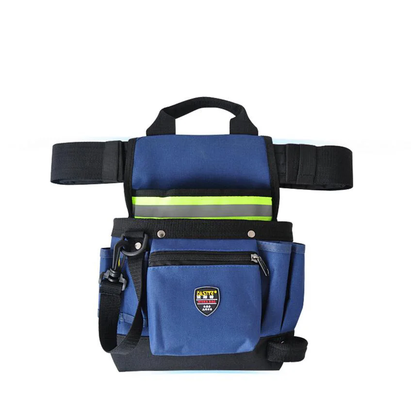 FASITE Oxford Fabric Canvas Waist Tool bag for electrician w/belt Men's