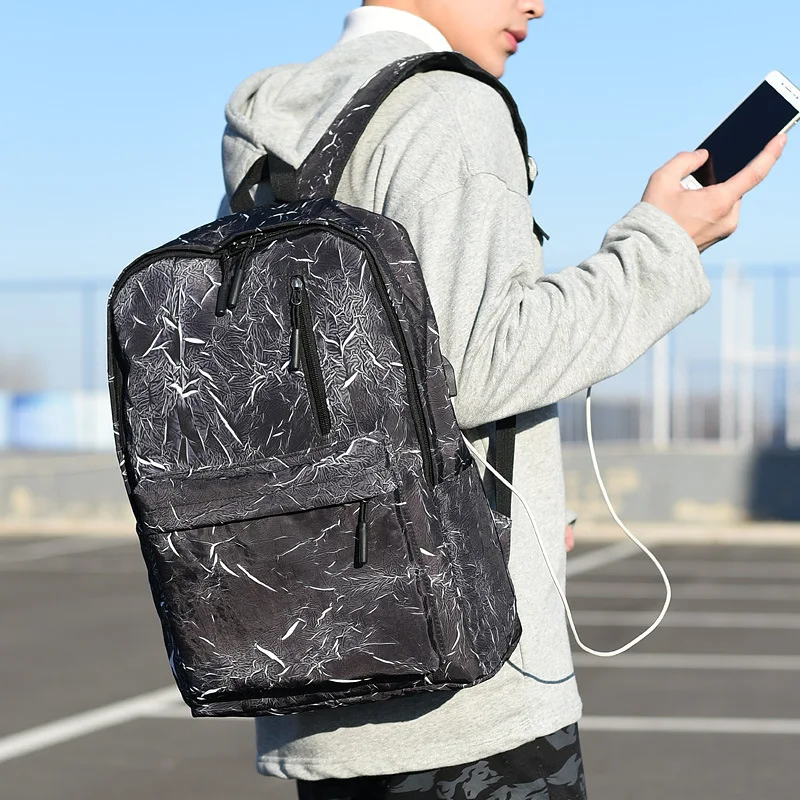 

Printing Backpack Men Usb Women Back Pack Oxford College Laptop Bagpack Teenagers Boys Girls Student Backpack School Bags Large
