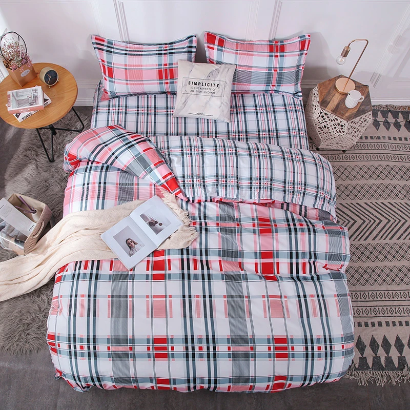 3D домашний текстиль модные комплекты постельного белья для взрослых и девочек подростковое постельное белье красное сердце модное одеяло наволочка плоская простыня queen - Цвет: 10