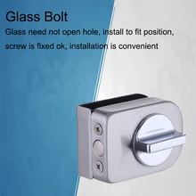 Glass Door Latches Lock/bolt ,stainless steel,Without drilling,Easy installation for Double Door,Bathroom Frameless Glass Door stainless steel u bracket for bolt lock electric lock u bracket for frameless glass door lock
