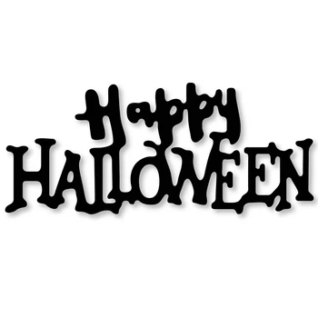 

craft dies Happy Halloween Frame Metal Cutting Dies Stencils for DIY Scrapbooking Card Making 2019 dies Etched Embossing Die Cut
