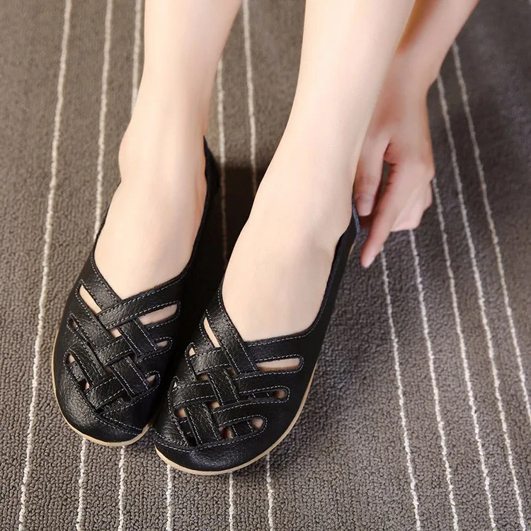 Hot Sale 2016 Spring New PU Leather Woman Flats Moccasins Comfortable Woman Shoes Cut-outs Leisure Flat Woman Casual Shoes ST181 (10)