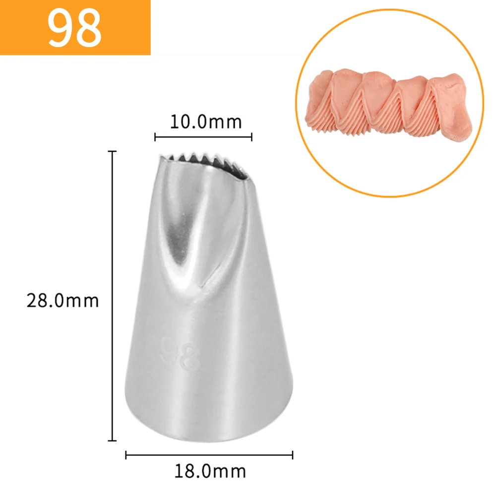 

FDA High Quality Stainless Steel Cake Decorating Icing Nozzle #98