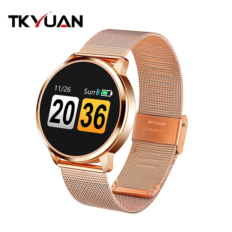 

TKYUAN Q8 Smart Watch OLED Color Screen Waterproof Smart Electronics Man Women Fashion Fitness Tracker Heart Rate Bluetooth