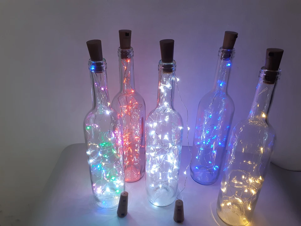 2M 20Led Glass Wine LED String Light Cork Shaped Wine Bottle Stopper