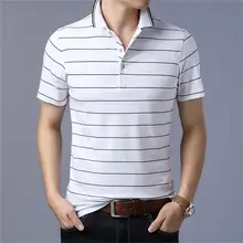 Полосатая Мужская рубашка поло, брендовая, для гольфа, тенниса, короткая, летняя, повседневная, хлопок, высокое качество, плюс размер,, модная, хип-хоп Футболка