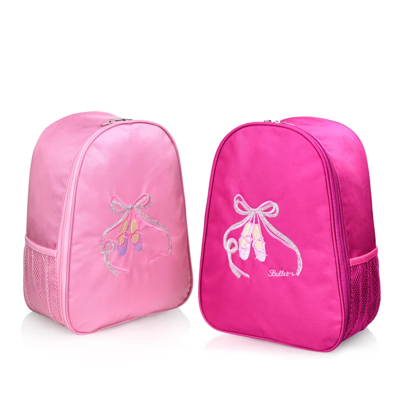 

Embroidered Ballet Bag Girl Kids Children Book Bag Pink Waterproof Dance Backpack