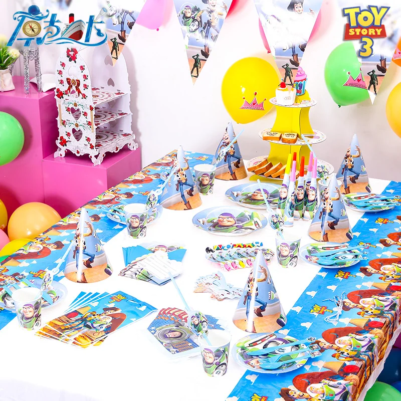 

116pcs/78pcs New Kids Birthday Party Decoration Set Birthday toy story Theme Party Supplies Baby Birthday Party Pack