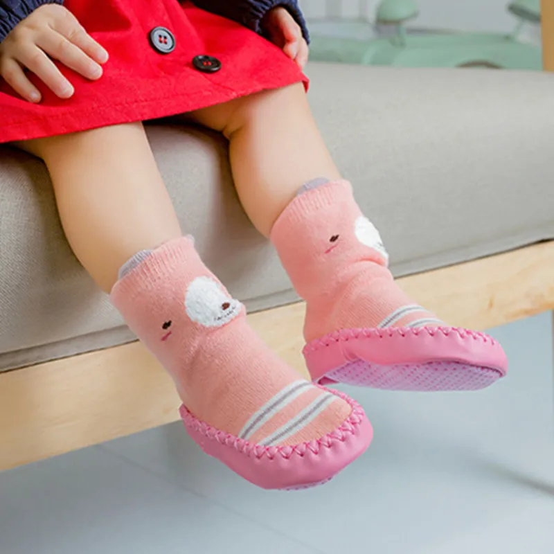 

Newborn Baby Boys Girls Letter Cartoon Animal Floor Socks Anti-Slip Baby Step Socks Spring Baby Warm Socks Skarpetki Cute Sokken