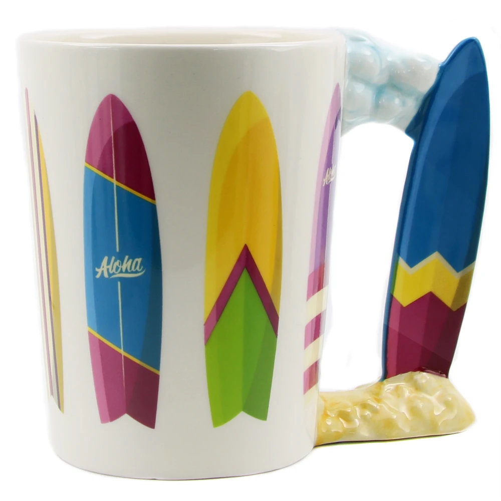 1Piece Surf Boards Cheeky Fun Mug Surfing for Life Surfboard Handle ...