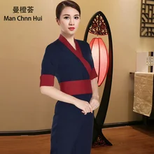 Салон красоты униформа косметолога спа оздоровительный центр рабочая одежда для женщин ног для ванны и сауны массаж здоровья техника одежда костюм