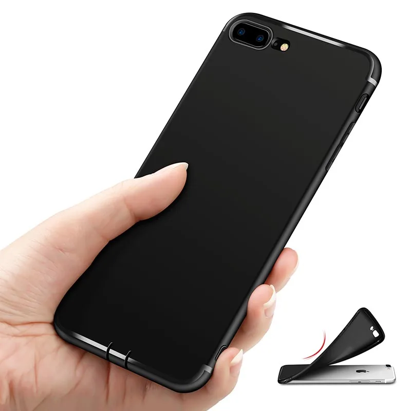 

Top Quality luxury soft matte silicone Case for apple iphone7 and 7plus and for iPhone8 and 8plus case Anti-skid anti-hand swe