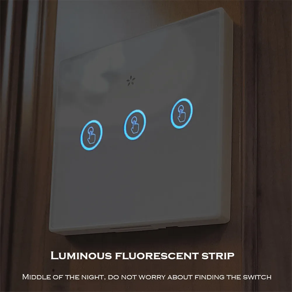  SMATRUL smart Wireless touch Switch Light Glass Screen RF Remote Control 1 2 3 gang 433MHZ Wall Pan - 33007630033