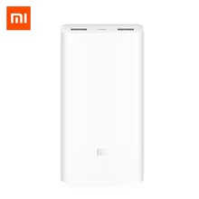 Xiaomi Mi внешний аккумулятор 20000 мАч 2C Быстрая зарядка QC3.0 портативное зарядное устройство Внешний аккумулятор внешний аккумулятор для мобильного телефона