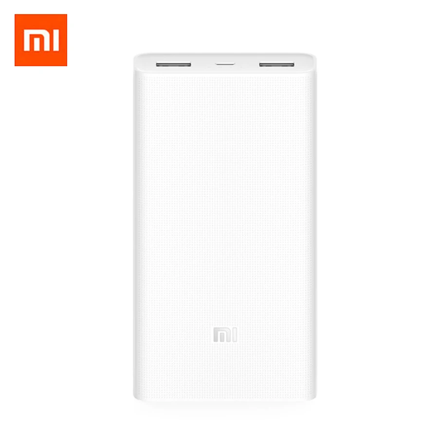 Оригинал Xiaomi Mi Power Bank 20000 мАч 2C Быстрая зарядка QC3.0 портативное зарядное