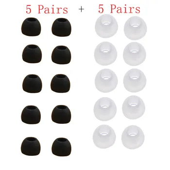 

10 Pairs Medium Size Clear Silicone Replacement Ear Buds Tips For Sony Phillips drop shipping 0613