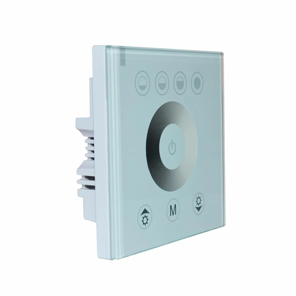 Neueste Europäische norm einfarbige touch panel dimmer controller weiß schwarz Home Wandlichtschalter Für Led streifen Band Billig