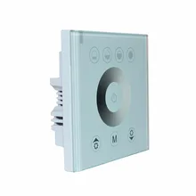 Newest European standard single color touch panel dimmer controller white black Home Wall Light Switch For