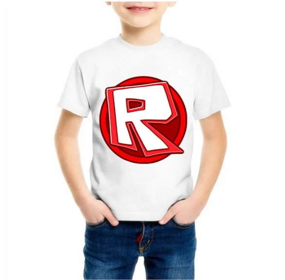 

Summer Boys Short Sleeve T Shirt Girls ROBLOX RED NOSE DAY 100% Cotton Costume Infantis Menino Roupas Kids Cartoon Tops