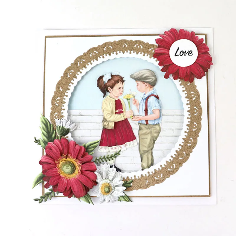 

Boy Girl Flower Metal Cutting Dies Stencils for DIY Scrapbooking Photo Album Decorative Embossing Paper Crafts Supplier Die Cut