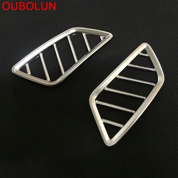 

OUBOLUN For Mitsubishi Eclipse Cross 2018 Car Interior Accessories Front Upper Top Air Vent Outlet Cover Trim ABS Chrome Matt