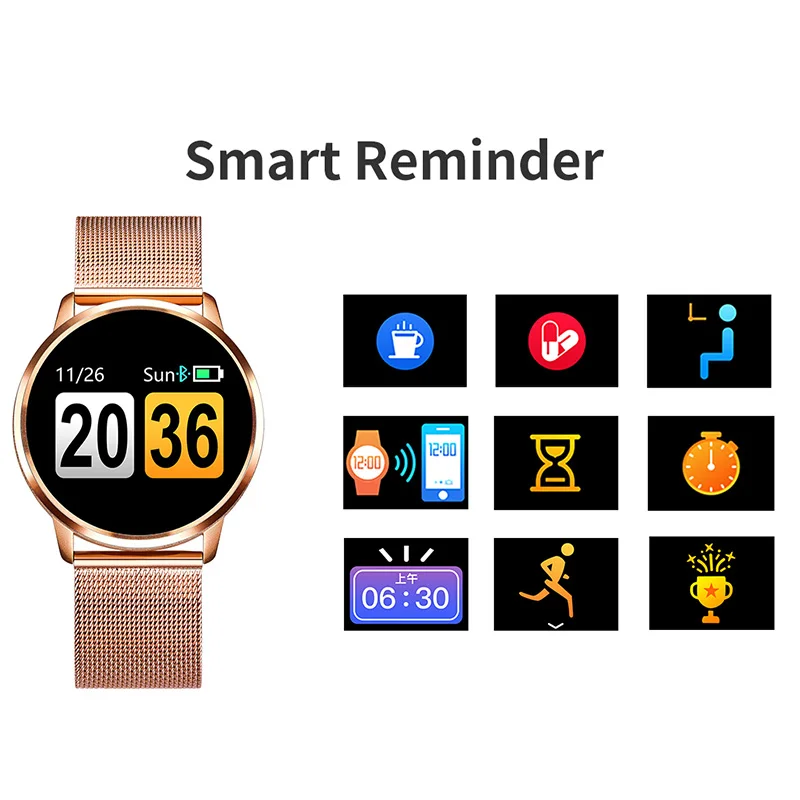 Q8 Smart Bracelet Peasurement of Pressure and Pulse Smart Watch Men Fitness Tracker Health Wristband for Huawei Samsung Watches