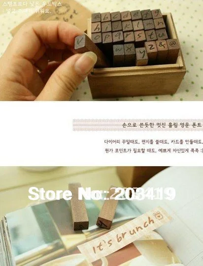 

Wooden vintage block Creative letters Alphabet Stamps seal Handwriting diary carved gift set toy 28PC/set cn post