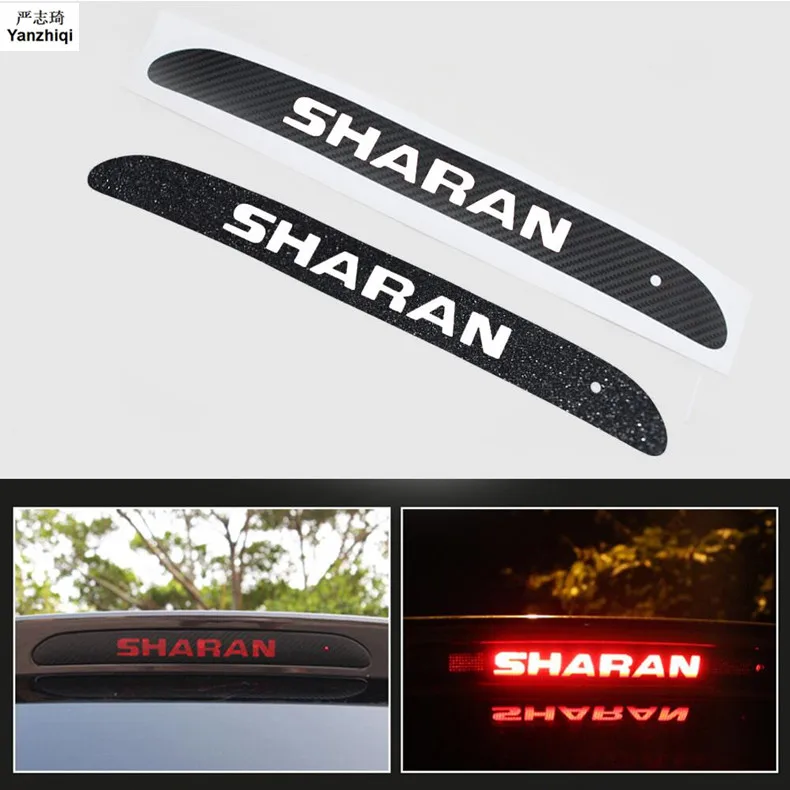 

Car Additional Brake Light Sticker Carbon Fiber Decoration Cover Stickers Case For Volkswagen VW Sharan 2013 To 2016 Car Styling