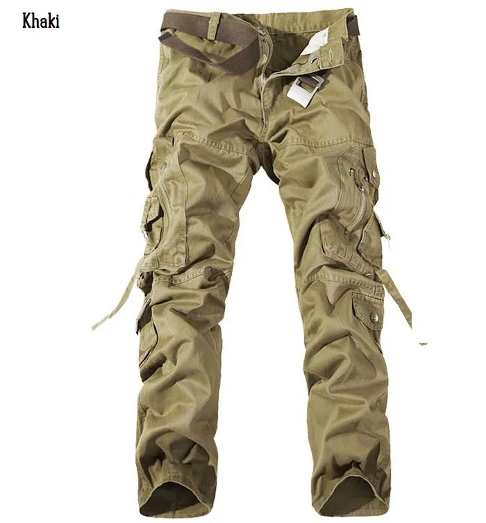 Refire gear повседневные армейские военные брюки карго мужские Мульти-карманные армейские тактические брюки Модные осенние брюки хлопковые брюки - Цвет: Khaki