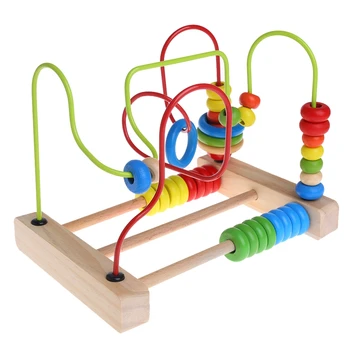 

Wooden Toddler Toys Circle Bead Maze Educational Toys Gift For Children Kids W30