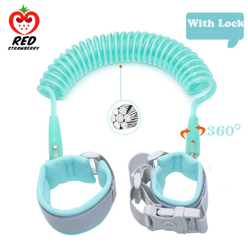 

Upgrade Anti Lost Wrist Link Add Lock Wristband Baby Safety Belt Toddler Leashes Walking Strap Rope Adjustable Kids Harness