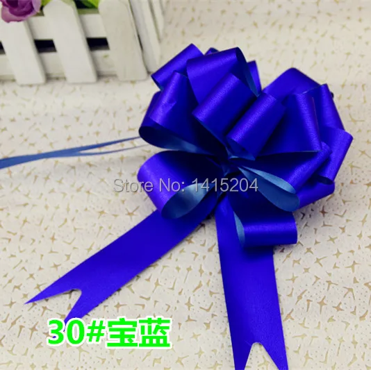 100 X красивый блеск одноцветное Цвет 18 мм тянуть с бантом из ленты для подарок цветок бантом подарочная упаковка свадьбу автомобилей украшения комнаты