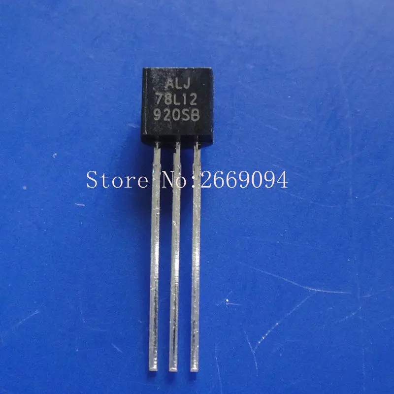 

50PCS 78L12 WS78L12 12V 100mA 0.1A Voltage Regulator TO-92