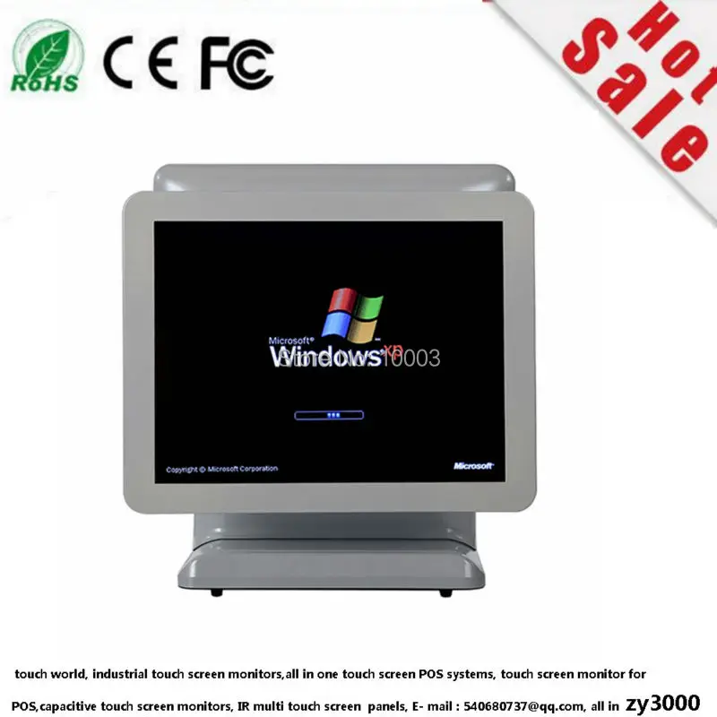 

2018 Real 4gb 64G SSD All-in-one New Stock Touch Pos Terminal 15 inch Double Screen usb Resistive Pos Terminal