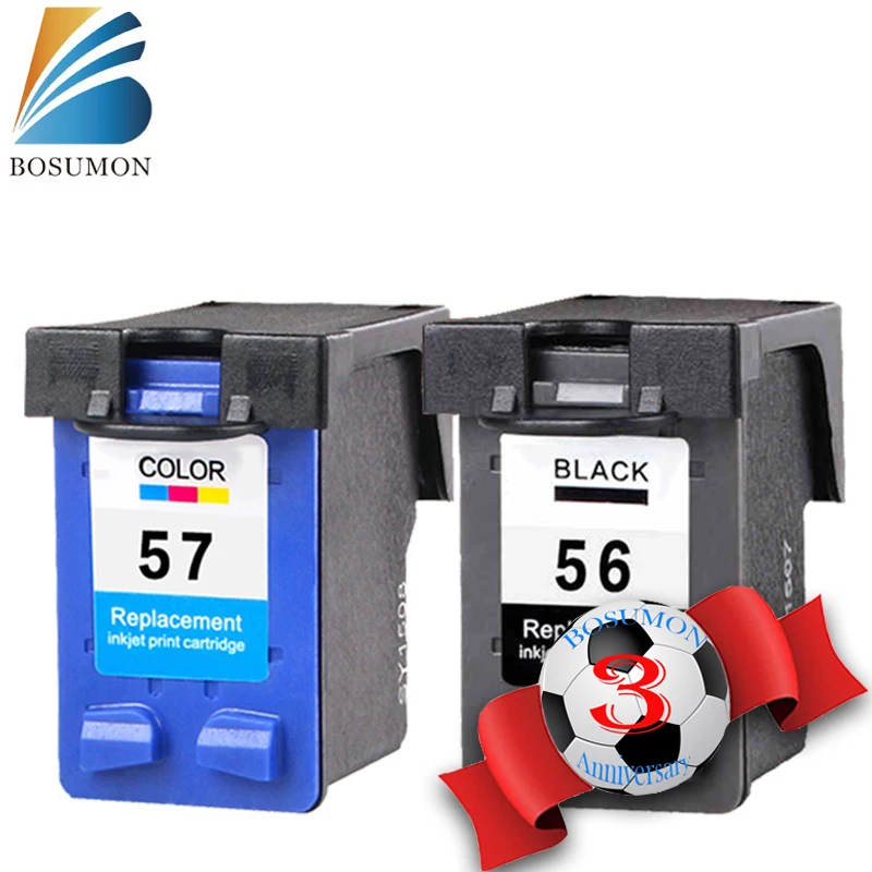 Bosumon 2PK ink Cartridge 56 XL 57 XL Replacement For HP Deskjet 450