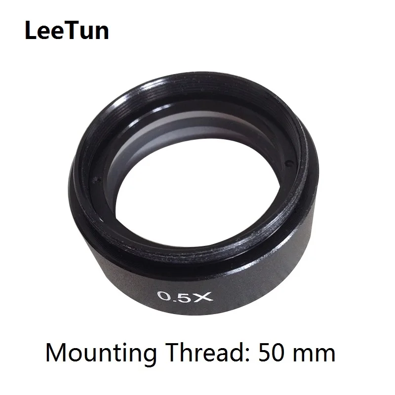 

0.5X Barlow Objective Lens Mounting Thread 50mm M50 WD160 Working Distance 160 mm Auxiliary Reduction Lens for Stereo Microscope