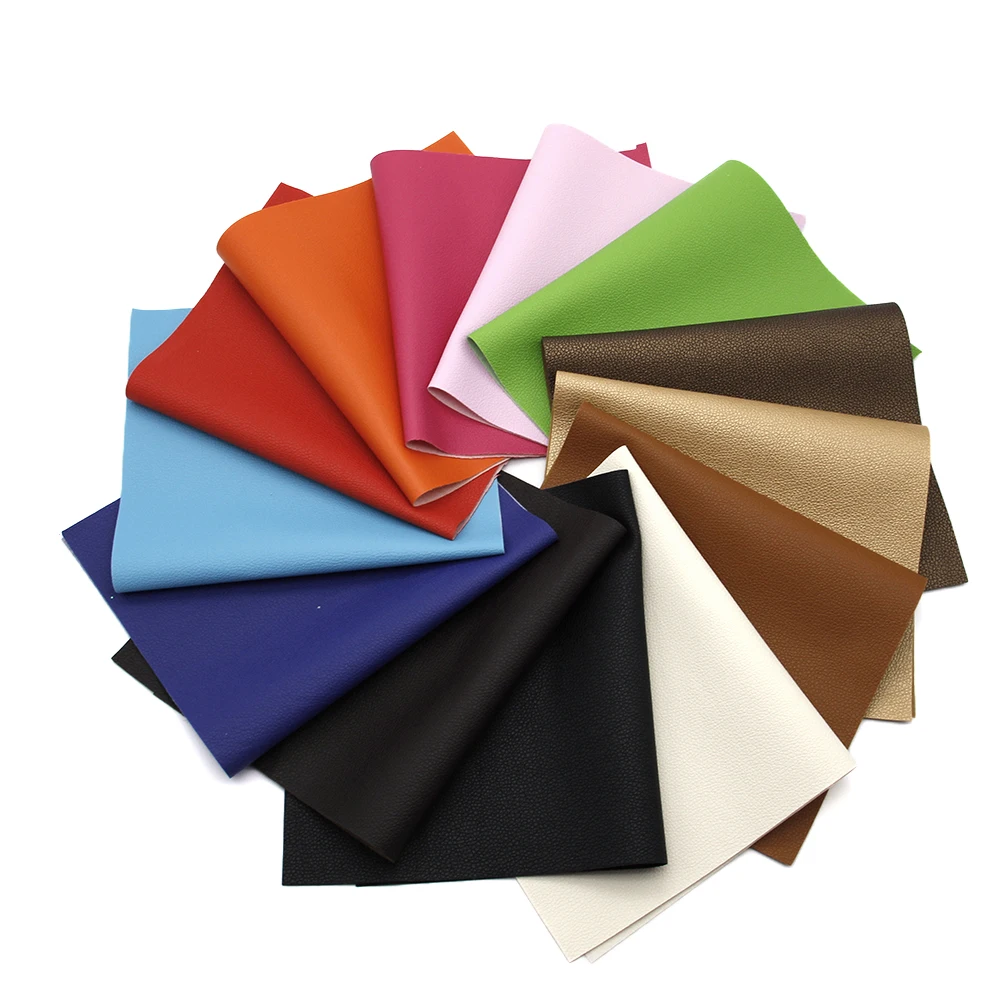 

David accessories 20*34cm Plain Color Litchi Faux Synthetic Leather Fabric, DIY Hairbow Handbag Shoes Material,1Yc6321