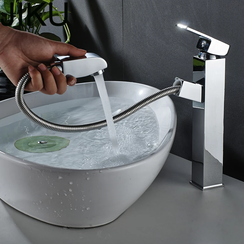 

JIKU Basin Faucet Water Mixer Tap Stainless Steel Basin Sink Faucet Bathroom Single Hole Faucet Waterfall Toilet Basin Tap