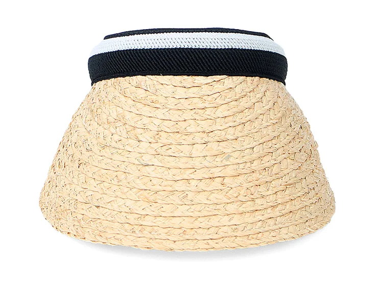 Натуральная солома-рафия, козырек, шляпа для женщин, лето, модная однотонная женская пляжная шляпа от солнца, кепки с козырьками, для девушек, конский хвост, Солнцезащитная шляпа