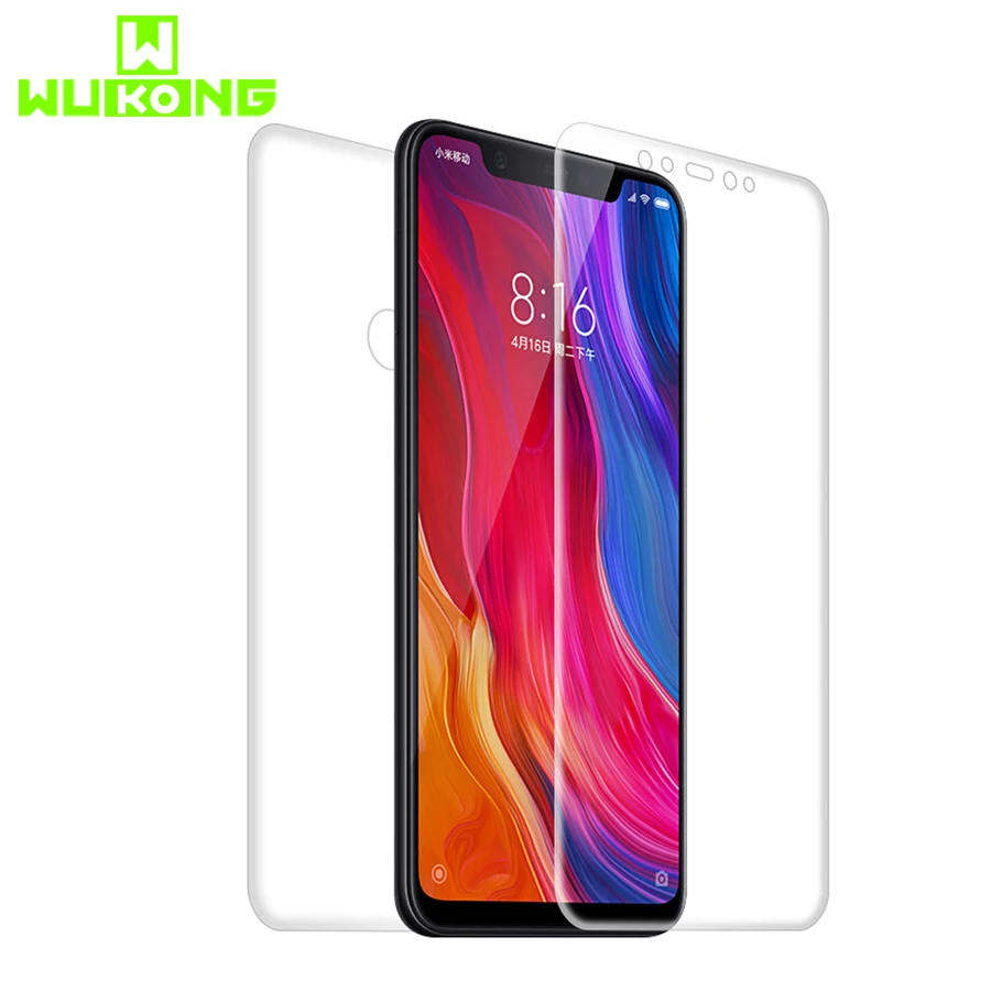 High-tech Transparent Back+Front Screen Protector For Xiaomi 8 Full Cover Nano film Pocophone F1 Soft Hydrogel Invisible | Мобильные