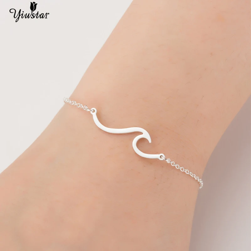 

Yiustar Ocean Waves Bracelets Beach Nautial Surfing Adjustable Bracelets Sea Charms Women Unisex Female Jewelry Fine Bijoux
