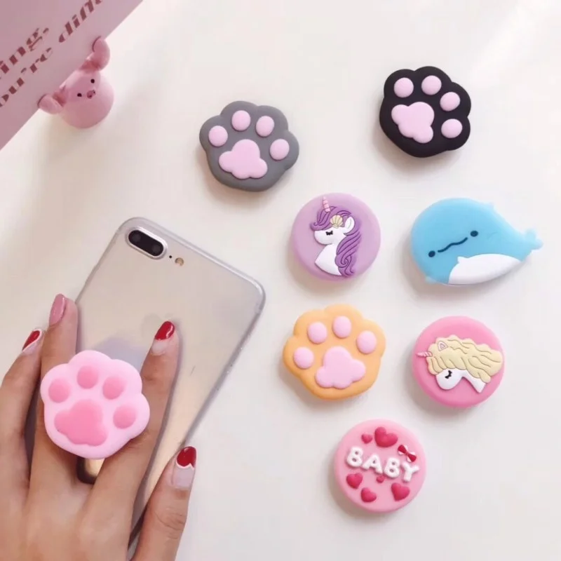 

Cute Cartoon 3D Pop ring bracket base Phone Holder Stand Finger Grip Popular Expanding stand Finger Support Mobile Phone Bracket