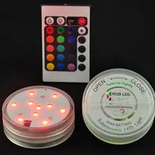 Новинка 8 единиц/лот RGB разноцветный Дистанционное управление 16 Цвета погружные свет, Водонепроницаемый LED Вазы свет