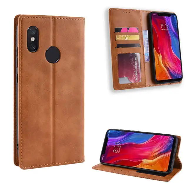 Винтажный Магнитный флип-чехол для xiaomi mi 8 SE чехол mi 8 SEPU кожаный чехол-кошелек с подставкой для xiaomi mi 8 se чехол Fundas Shell