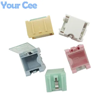 

50 pcs DIY Electronic Kit Components Box Laboratory Storage Box IC SMT SMD White Yellow Blue Green Red 32.7*26*21.5mm