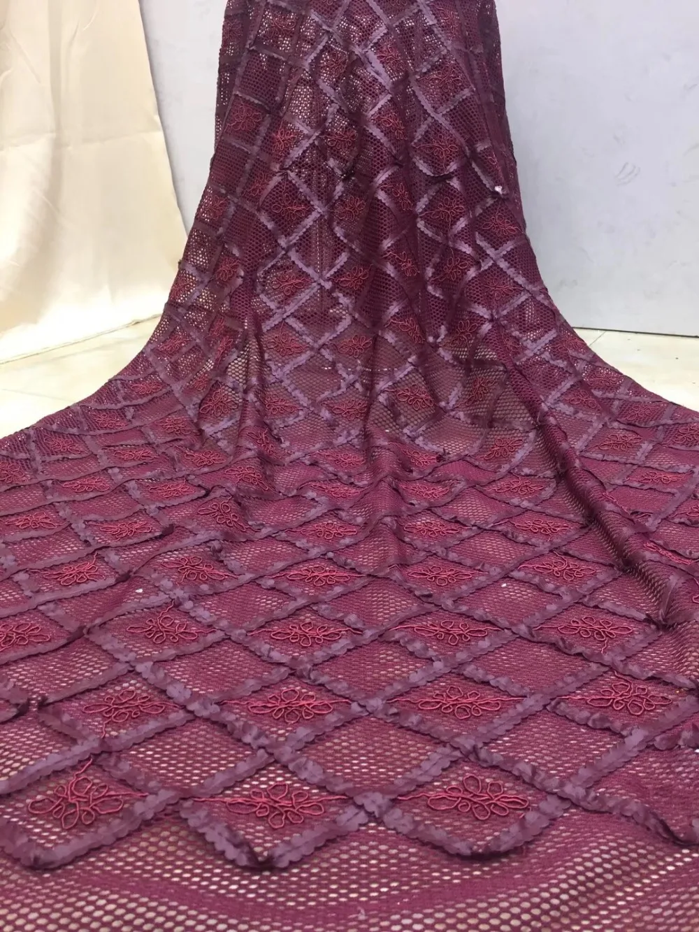 Bridal Tulle Lace African French Net Sewing Fabric With Lots High Quality TS7367 | Дом и сад